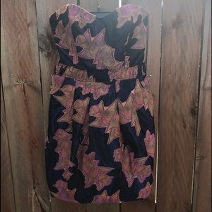 Rubber Ducky Multicolor Print Cocktail Dress Small